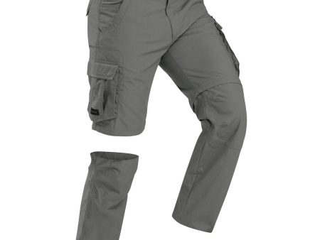 Men s Travel Trekking Cargo Trousers Zip-Off -Travel 100 Khaki Online