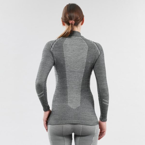 Wedze 900 Women s Ski Base Layer Top - Wool - 1 2 Zip Online