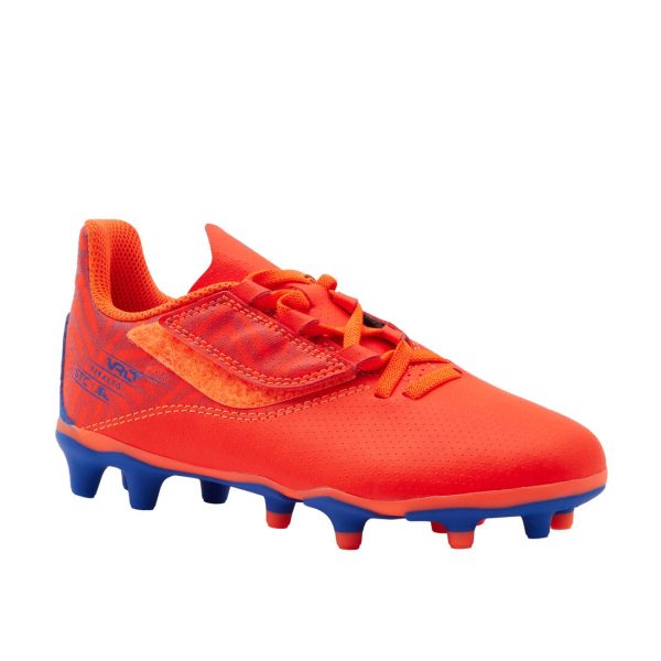 Kipsta Viralto I Easy FG Kid s Soccer Boots - Dry Ground - Rip-tab - Orange Blue Discount