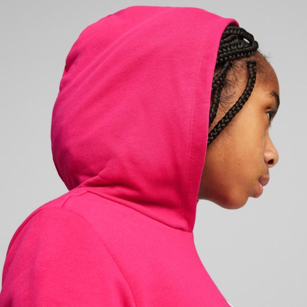 Puma ESS Logo Girl s Hoodie TR G - Pink For Cheap