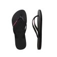 Havaianas Kids Slim Rubber Logo - Black Rose Online now