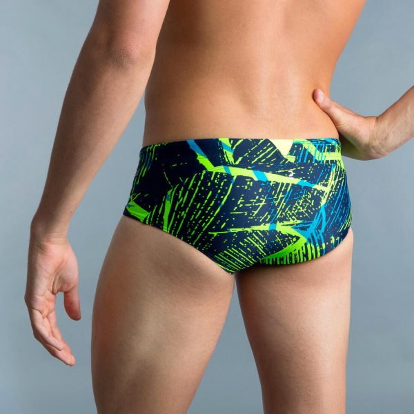 Men’s Swimming Square-Cut Trunks - 900 Koli Green Supply