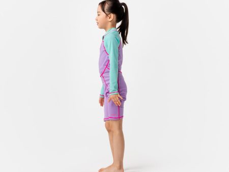 Girl s Shorty Swimsuit Long-sleeved Online Sale