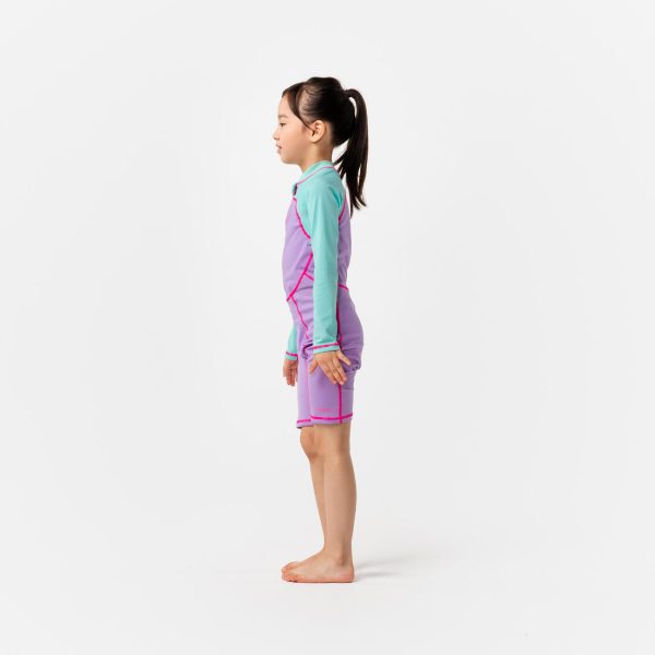 Girl s Shorty Swimsuit Long-sleeved Online Sale