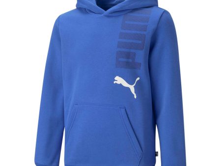 Puma ESS+ Logolab Boy s Hoodie FL B - Blue Online Hot Sale