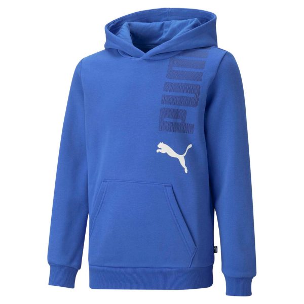 Puma ESS+ Logolab Boy s Hoodie FL B - Blue Online Hot Sale