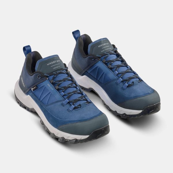 Men s Hiking Shoes Low Waterproof - MH500 Blue Online Sale