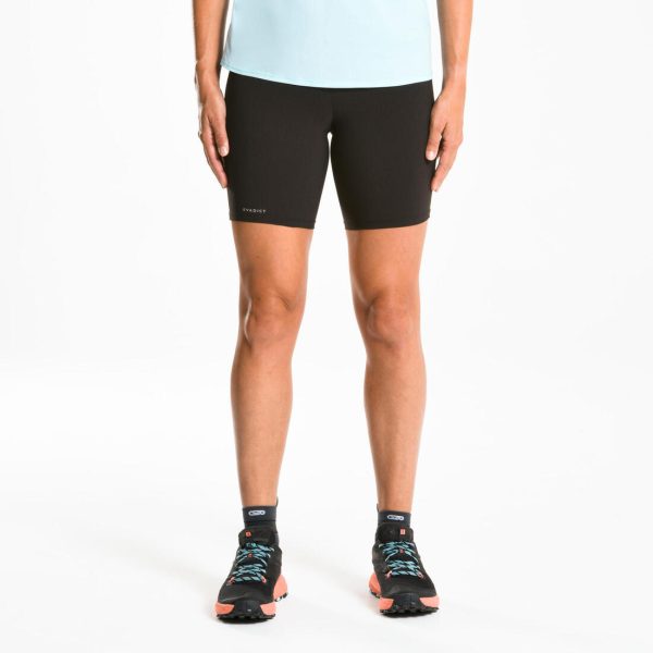 WOMEN S TRAIL RUNNING EMBOSS TIGHT SHORTS - BLACK BRONZE Supply