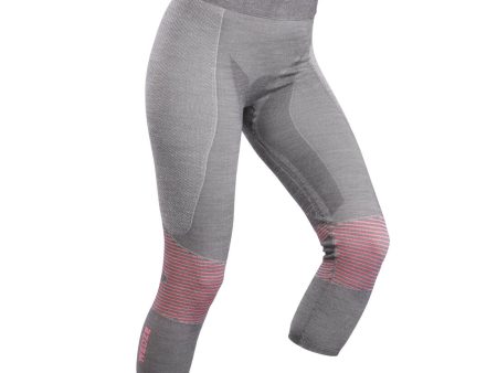 Wedze 900 Women s Ski Base Layer Bottom - Grey Pink Online