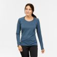 Women’s Mountain Walking T-shirt Long-sleeved - MH550 Discount