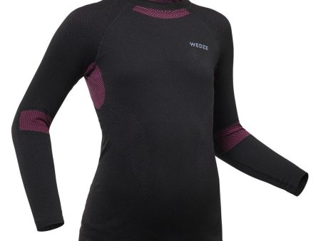 BL580 I-Soft Kids Ski Base Layer Top - Black Pink Hot on Sale