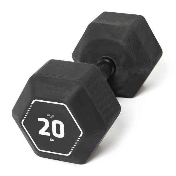 Weight Training & Cross Training Hex Dumbbell - 20kg - Black on Sale