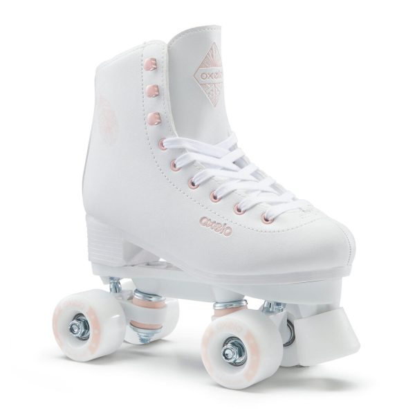 Kids & Adult Artistic Roller Skating Quad Skates - 100 White Supply