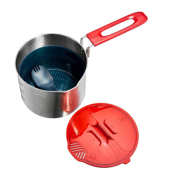 Trekking Cookset Stainless Steel 0.9 L 1 Person - Trek 500 Hot on Sale