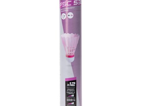 Feather Badminton Shuttlecock Speed 77 12-pack - FSC 530 on Sale