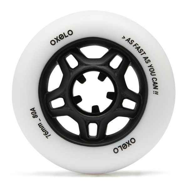 Oxelo Inline Skate Wheel X4 - 76mm Online now