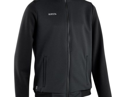 Essential Kid s Football Training Jacket - Black & Grey Cheap