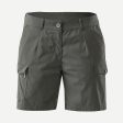 Women’s Trekking Cotton Cargo Shorts - Travel 100 Dark Green Online