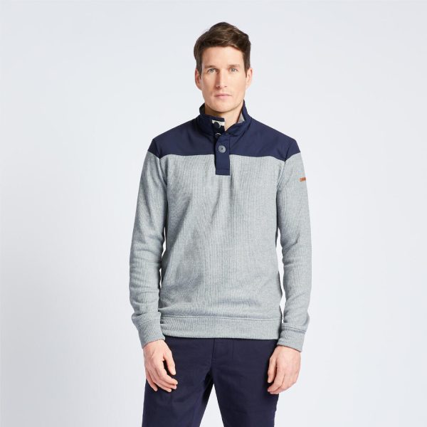 Men s Sailing Pullover - 300 Blue grey Fashion