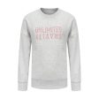 Kids  Crew-Neck French Terry Cotton Sweatshirt - Light Mottled Grey with Pattern Hot on Sale