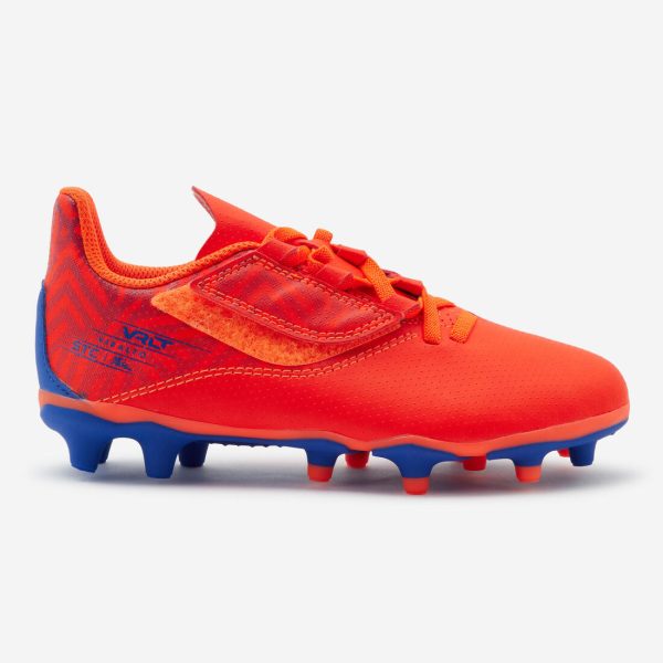 Kipsta Viralto I Easy FG Kid s Soccer Boots - Dry Ground - Rip-tab - Orange Blue Discount