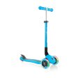 Globber Primo Foldable + Lights 3-Wheeled Kids Scooter (Ages 3-6) - Sky Blue For Cheap