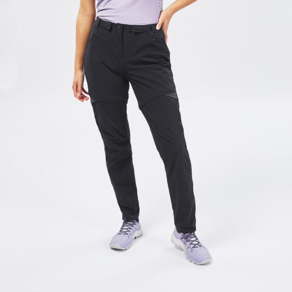 Women’s Mountain Walking Trousers Modular - MH550 Black Hot on Sale