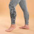 Gingko Motif Women s 7 8 Yoga Leggings - Seamless - Mottled Grey Fashion