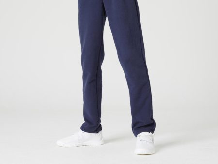 Domyos Kid s Warm Brushed Jersey Jogging Bottoms - Navy Online