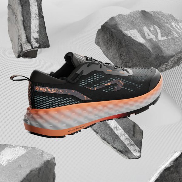 Men s Running Shoes Kiprun KS 900 - black orange Hot on Sale