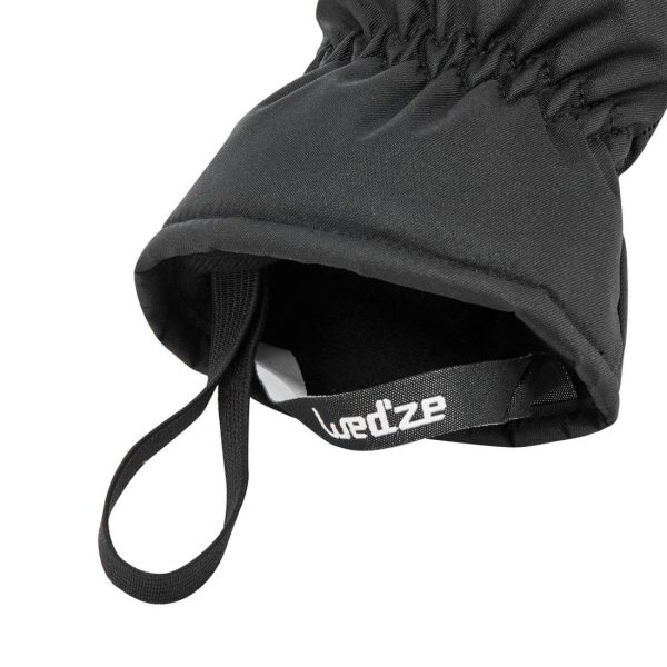 Wedze 100 Kids Ski Mittens - Black Online