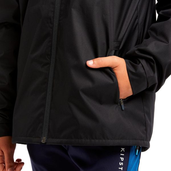 Kipsta T500 Kid s Football Jacket - Rainproof - Black Sale