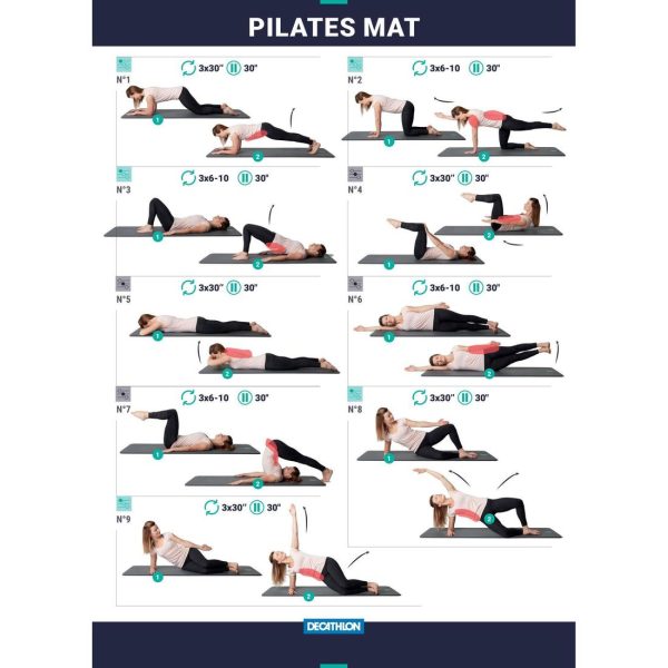 Nyamba 10mm Pilates Mat Blue Online now