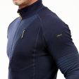 Men s Mountain Trekking T-shirt Long-sleeved Merino Wool w  Zipped Collar - MT900 Discount