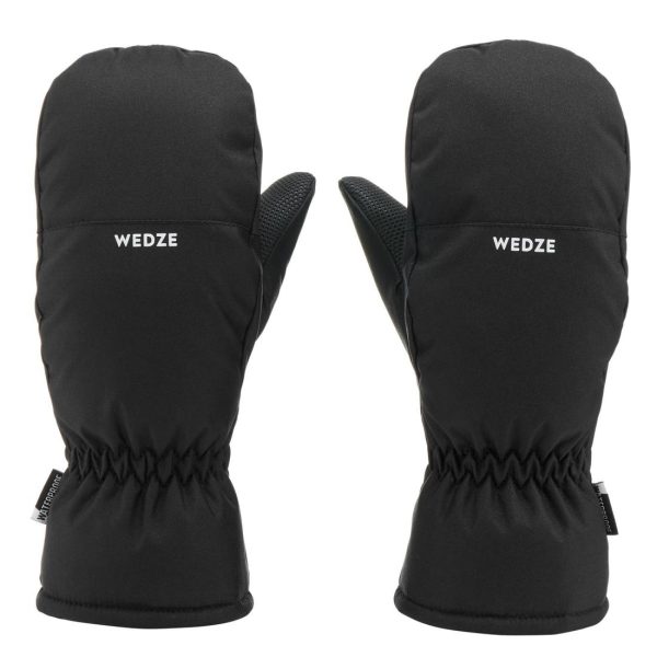 Wedze 100 Kids Ski Mittens - Black Online