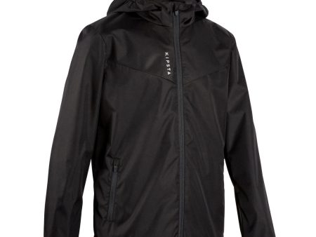 Kipsta T500 Kid s Football Jacket - Rainproof - Black Sale