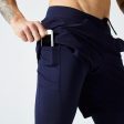 Men s Zip Pocket Breathable 2-in-1 Fitness Shorts Supply