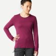 Women’s T-shirt Long-sleeved Merino Wool - MT500 For Sale