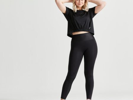 Loose Fitness Crop T-Shirt - Black Online Hot Sale