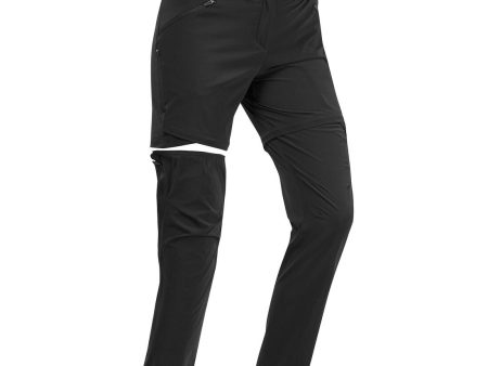 Women’s Mountain Walking Trousers Modular - MH550 Black Hot on Sale