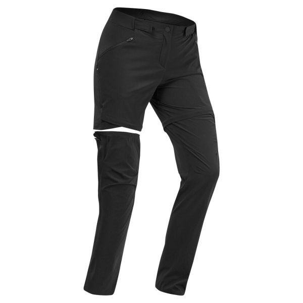 Women’s Mountain Walking Trousers Modular - MH550 Black Hot on Sale