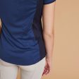 Women s Short-Sleeved Mesh Horse Riding Polo Shirt 500 - Dark Blue Navy Online now