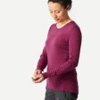 Women’s T-shirt Long-sleeved Merino Wool - MT500 For Sale