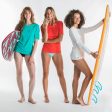 Women’s Surfing T-Shirt Short-Sleeved Anti UV - Malou Turquoise Online now